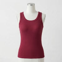 Maggie's ribbed cotton built-in bra tank color option